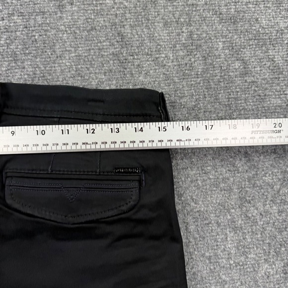 Diesel Pants Size 28W x 28L Slim Chino Pants Black Pleated Cotton Blend Women's - Picture 12 of 15